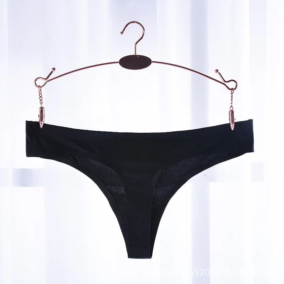 3/$15 New Seamless Black Invisible Panties Underwear Thong Low Waist Women Girls - Picture 5 of 5